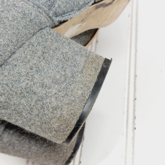 Nine West Qualner Grey Fabric Round Toe Block Heel Ankle Boots H897 - Picture 12 of 13